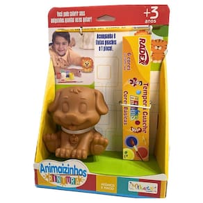 Brinquedo Animaizinhos Para Pintar Com 6 Cores - Miketa 1267