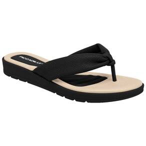 Chinelo Piccadilly Wide Fit 410024-4 Feminino - Preto