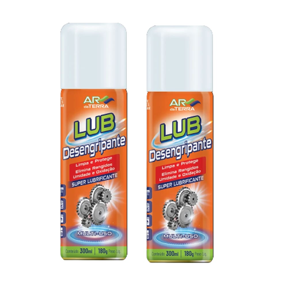 02 Óleo Desengripante e Lubrificante Lub Ar da Terra Biodegradável 300ml