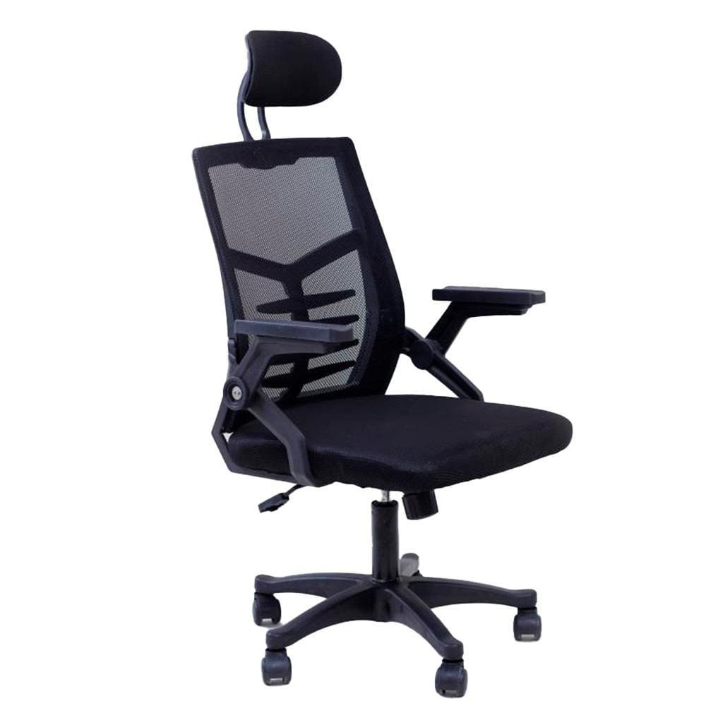 Cadeira de Escritório Comfy Prizi Com Apoio De Cabeça - Pret