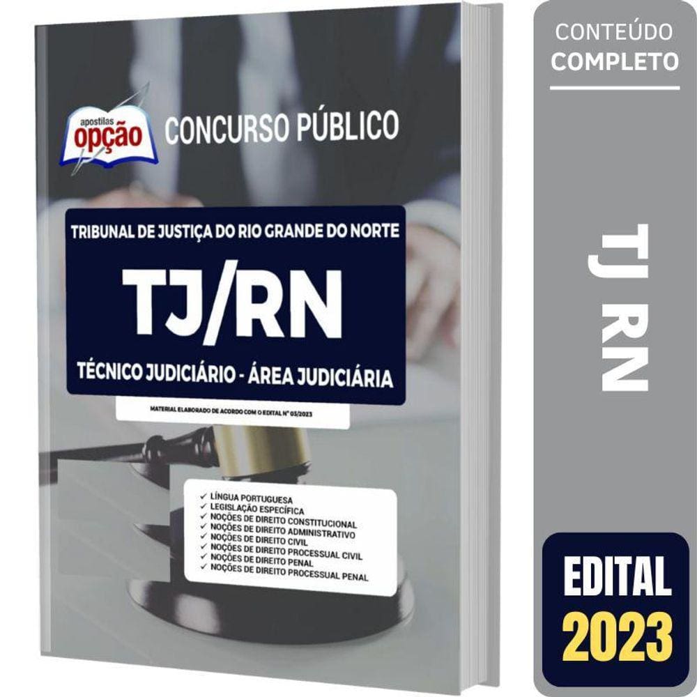 Apostila Tj Rn - Técnico Judiciário - Área Judiciária