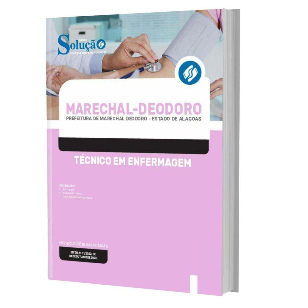Apostila Concurso Marechal Deodoro Al Técnico Em Enfermagem