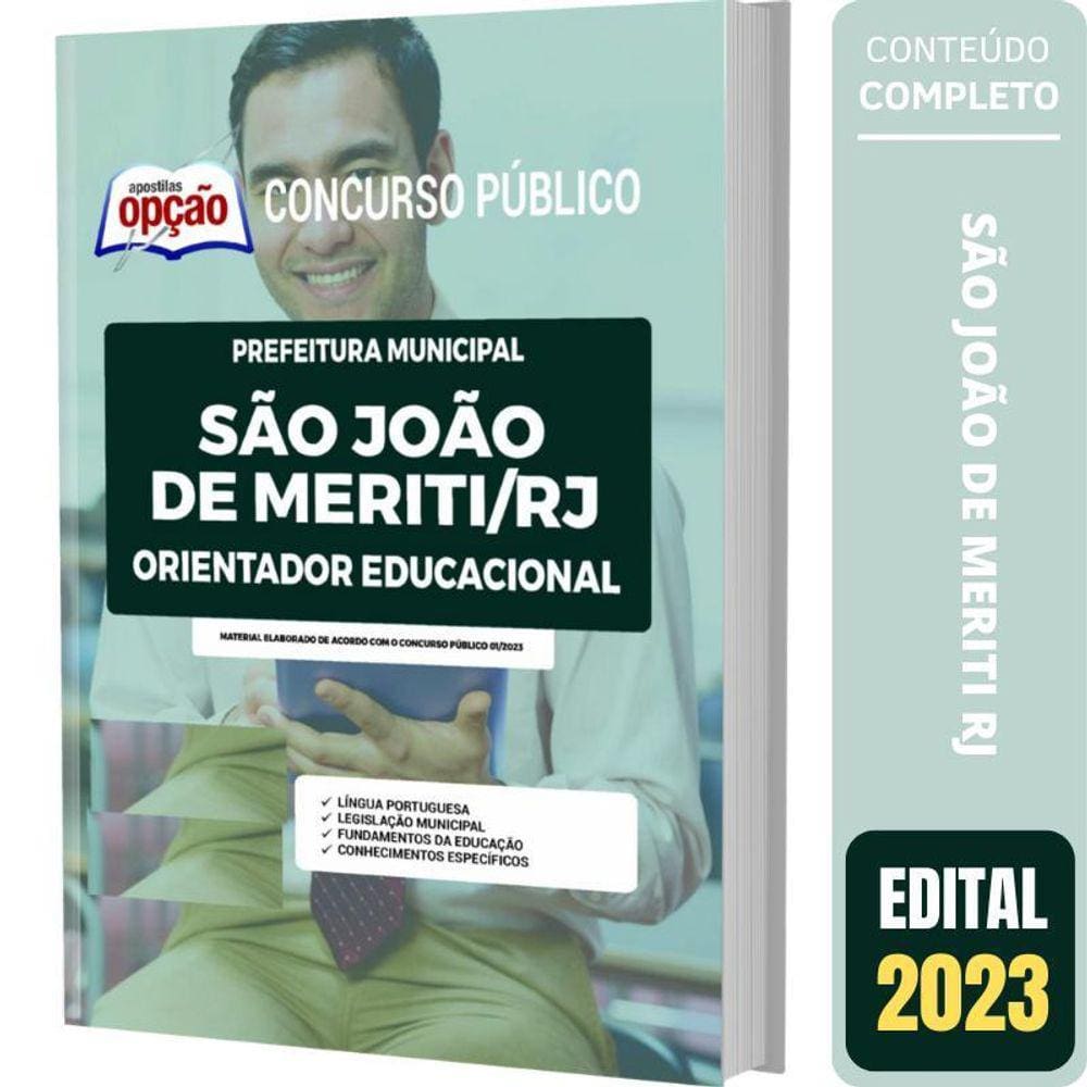 Apostila São João De Meriti Rj Orientador Educacional