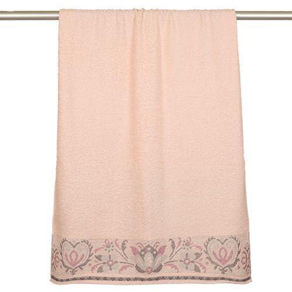 Jogo De Banho Lotus Felpudo 5 Peças Cor:Rose/Salmão Lufamar