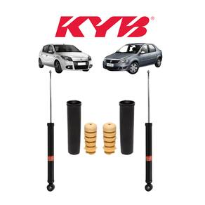02 Amortecedor Kayaba Traseiro Sandero Stepway+Kit Batente 2015 A 2021