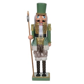 Boneco Natal Quebra Nozes Verde Dourado 80Cm Dea 48622001