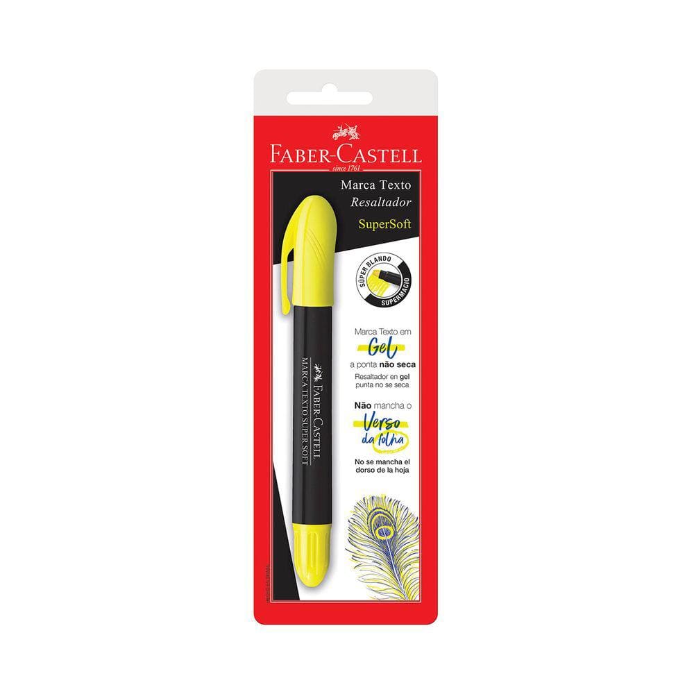 Marcador de Texto Faber-Castell Super Gel Amarelo