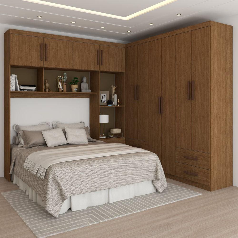 Guarda-Roupa Casal Modulado Paradise 10 Portas 6GavetasFreijó - Panorama Móveis