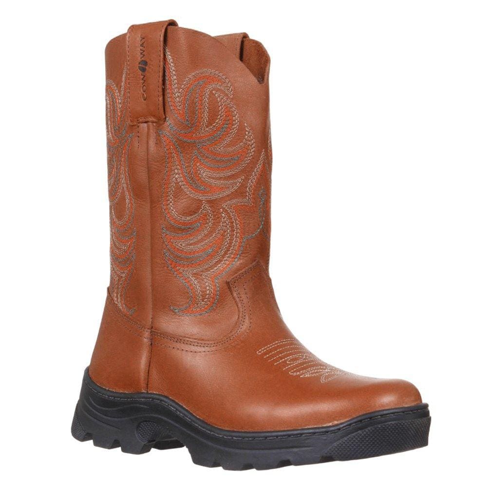 Bota Masculina Marrom Bico Redondo Cow Way 33293