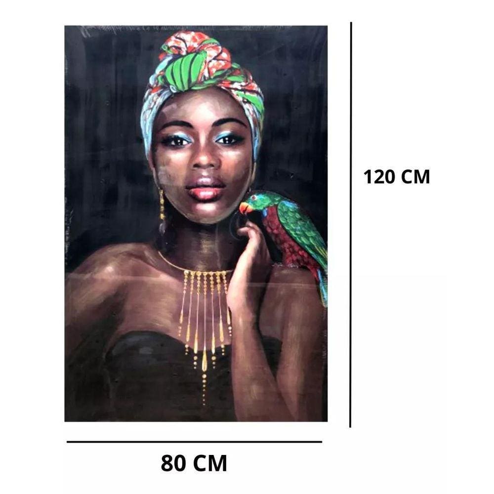 Quadro Decorativo Africana Arara Óleo 120x80 |