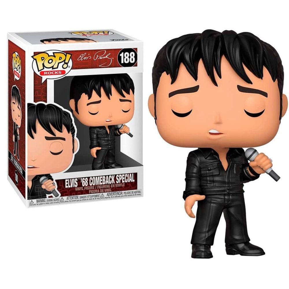Funko Pop! Rocks Elvis Presley Elvis 68 Comeback Special #188