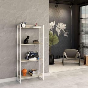 estante studio snow e branca 60x146 cm