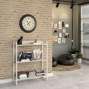 estante studio snow e branca 80x104 cm