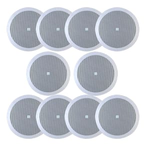 Kit 10 Arandelas JBL 6CO2R Redonda Branca - 50 Watts RMS