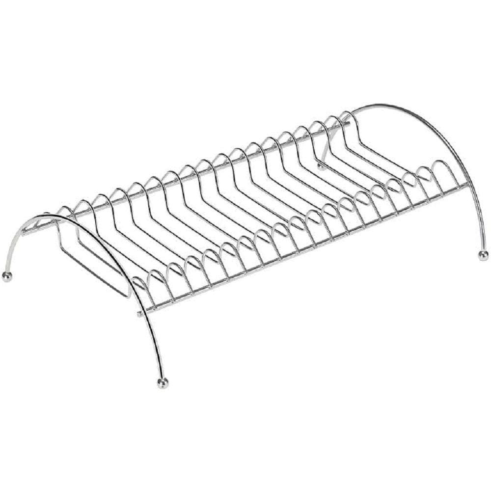 Guarda Pratos Escorredor Louça Cozinha Prático 18 Lugares Aço Inox Organização Talheres Suporte