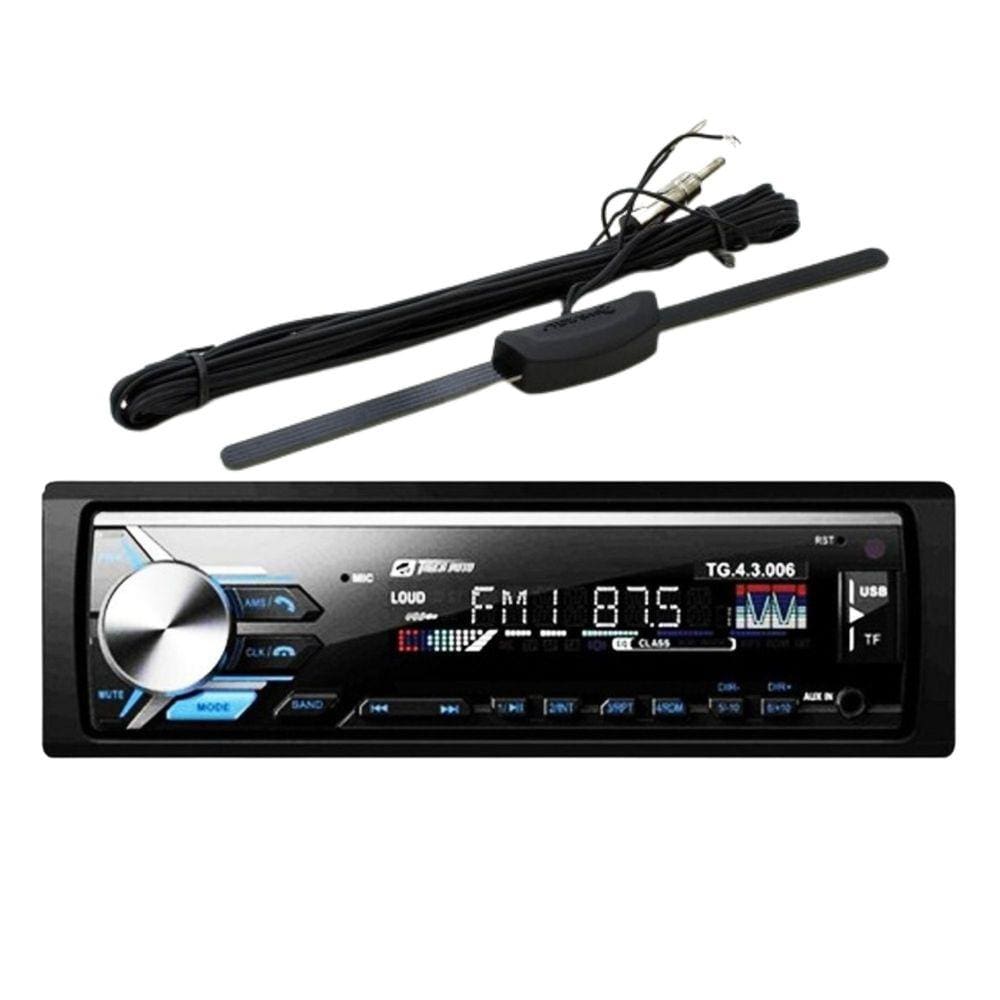 Kit Rádio Tiger TG-4.3.006 Bluetooth + Antena Interna Para Rádio