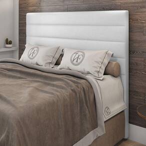 Cabeceira Solteiro Napoli 90cm Material Sintético Branco c/ Frame Italian Flex
