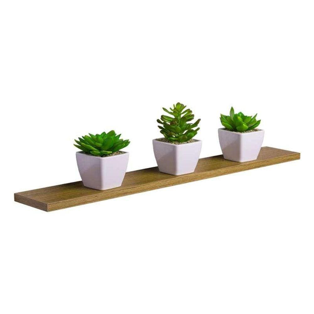 Prateleira 60 x 15cm Freijó Suporte Invisível