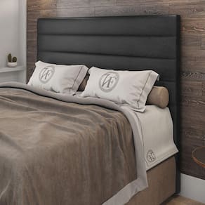 Cabeceira Casal Napoli 140cm Material Sintético Preto c/ Frame Italian Flex