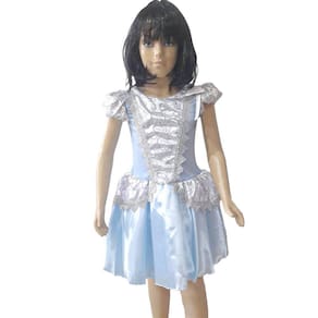 Vestido Infantil Azul Claro de Princesa