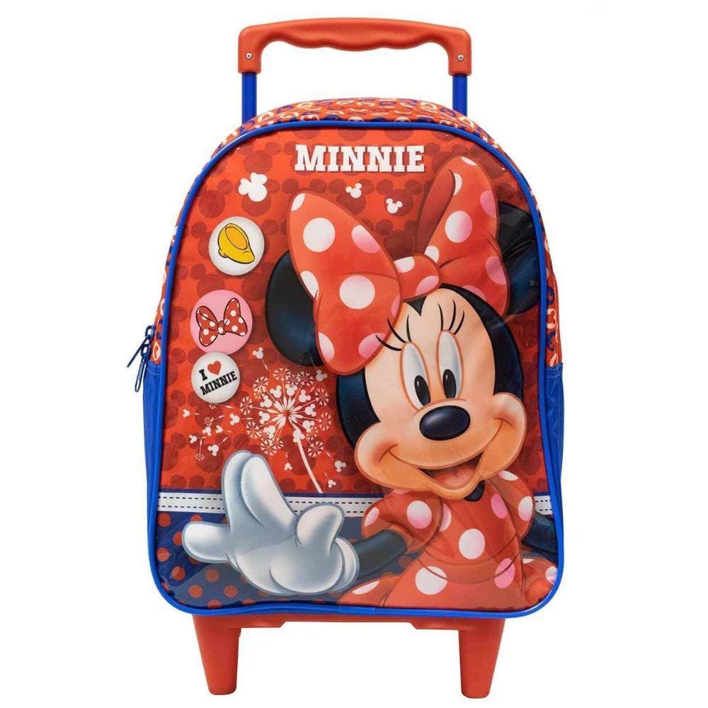 Mochila com Rodas 16 Minnie X1 VERMELHO