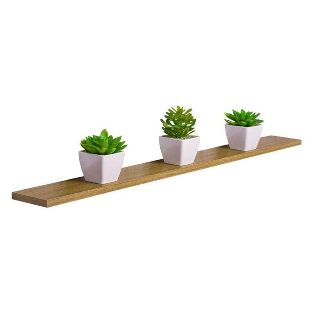 Prateleira 100 x 20cm Freijó Suporte Invisível