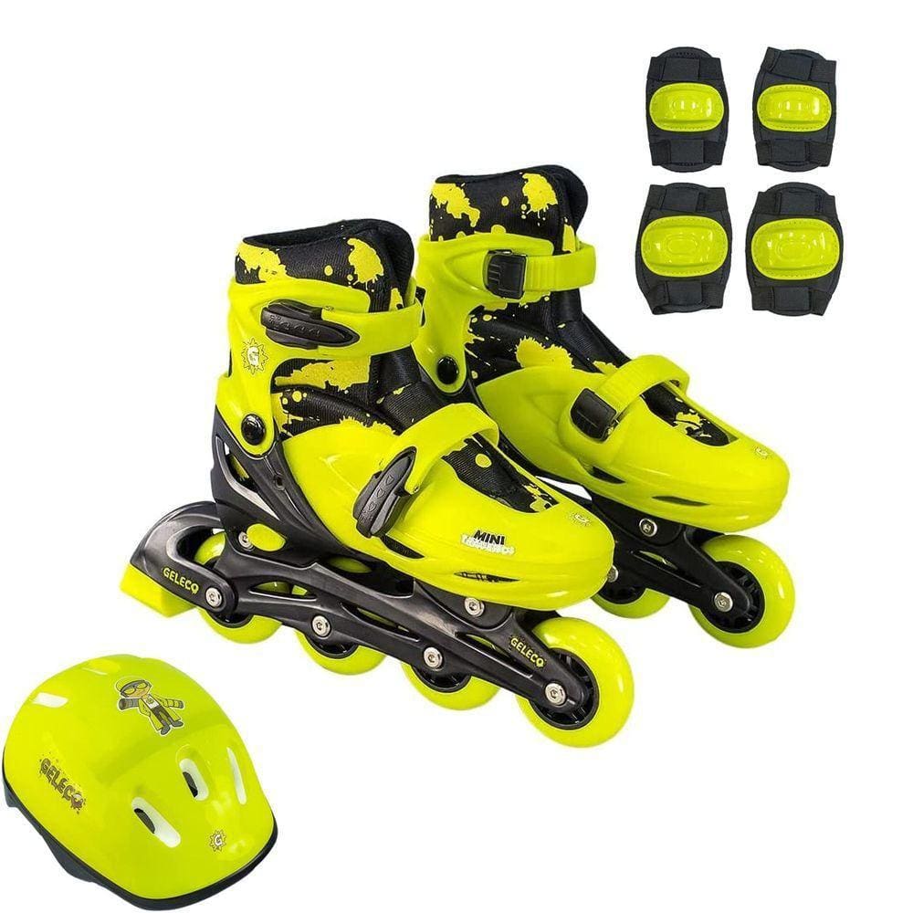 Kit de Patins Mini Travessos Geleco 4 Peças 35/38 - Unik Toys