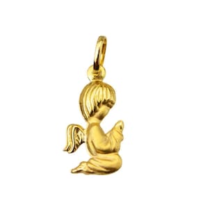 Pingente Anjo Da Guarda 1,5 Cm Em Ouro 18K
