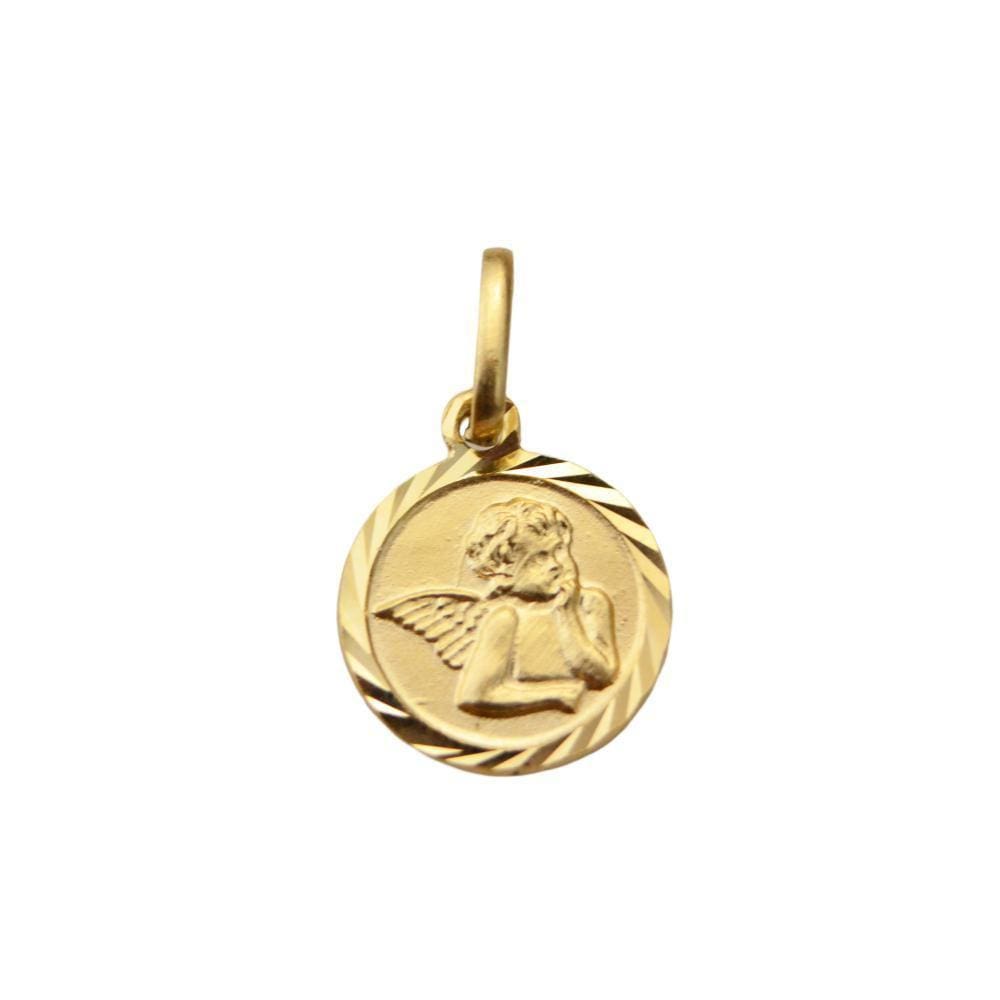 Pingente Anjo Da Guarda 1 Cm Em Ouro 18K