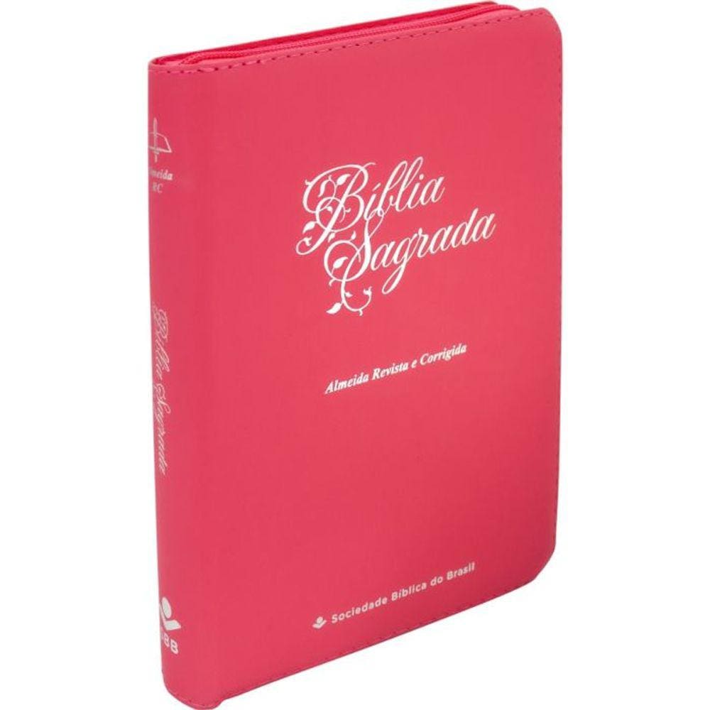 Bíblia Sagrada ARC - Linha Ouro Pink Ziper