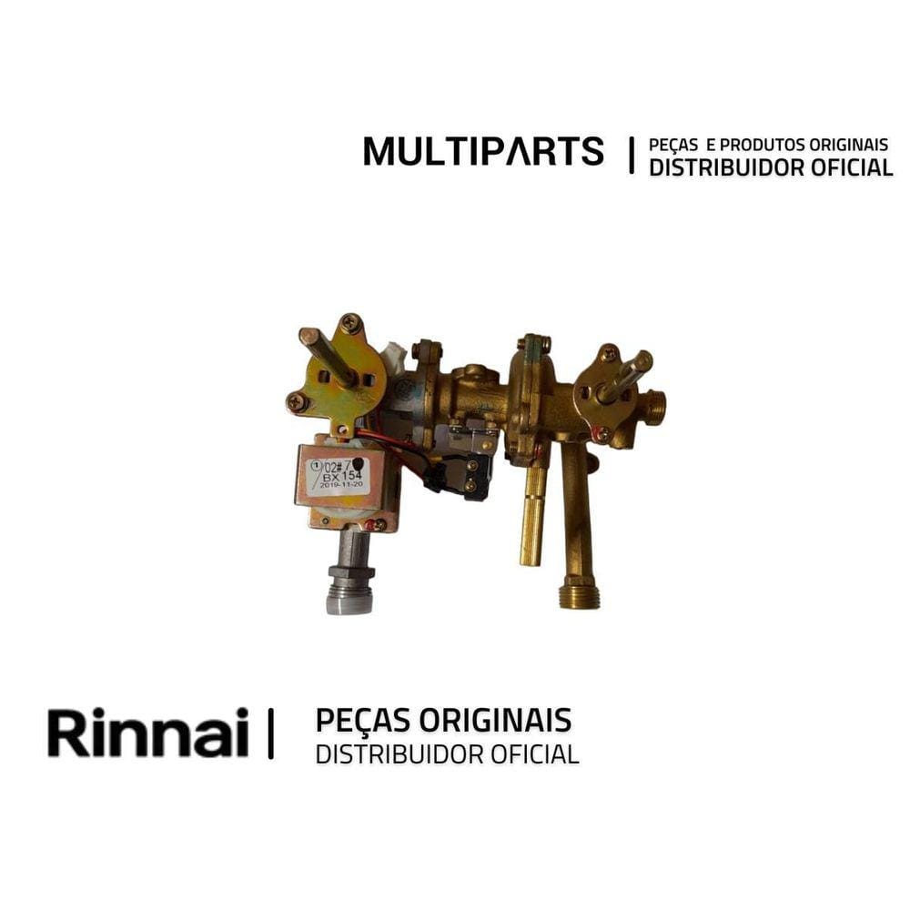 Conjunto Valvula Agua E Gas Glp Aquecedor - Rg85010 Rinnai