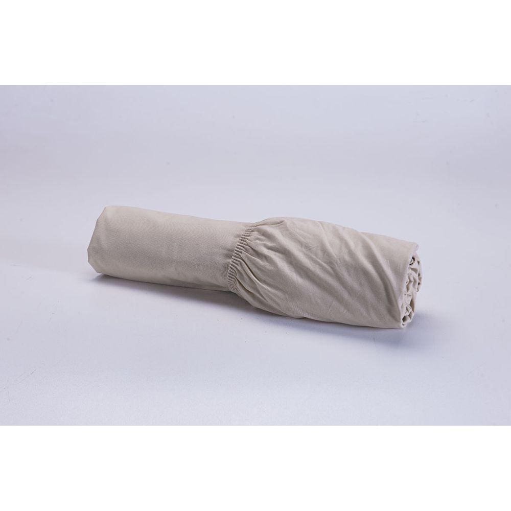 Lençol Cama Viúvo Com Elástico (1,88mx1,28mx30cm)100% Algodão 200 Fios Percal Cáqui