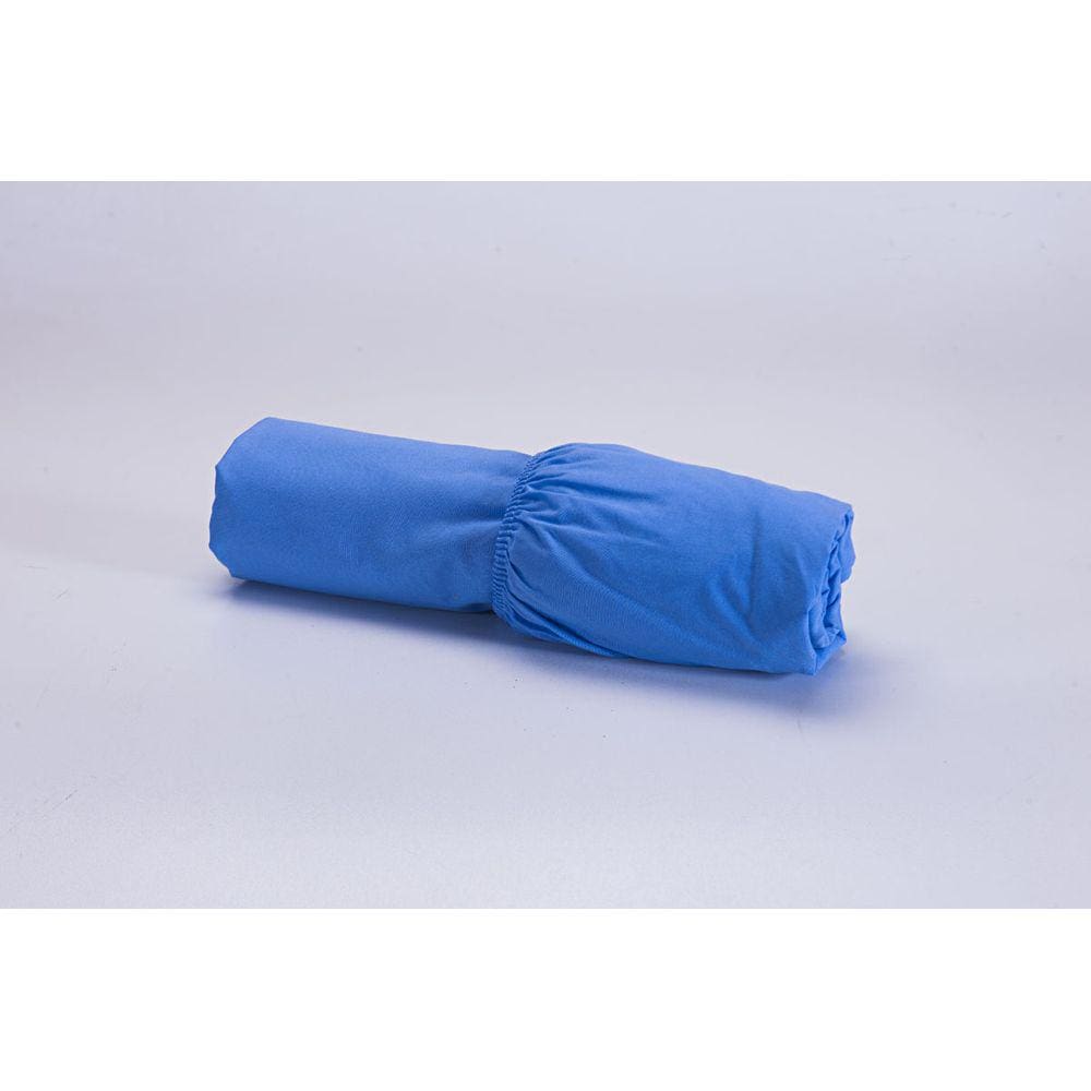 Lençol Cama Viúvo Com Elástico (1,88mx1,28mx25cm)100% Algodão 200 Fios Percal Azul