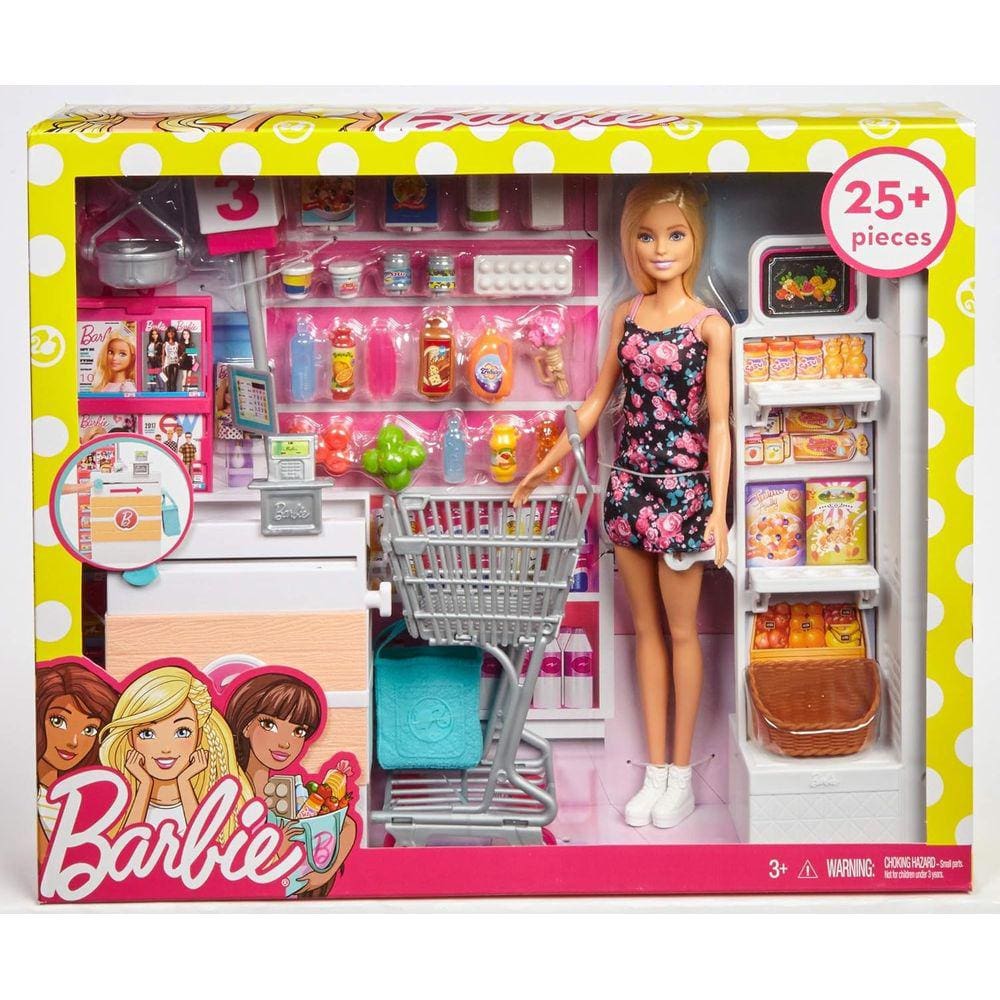 Frp01 Barbie Estate Supermercado Com Boneca
