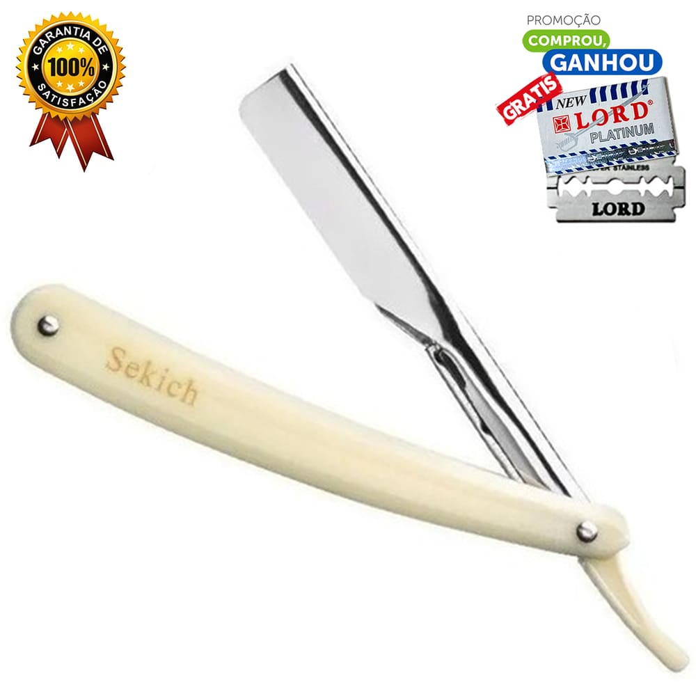 Navalhete Sekich Barbeiro Profissional Leve mais 5 Laminas