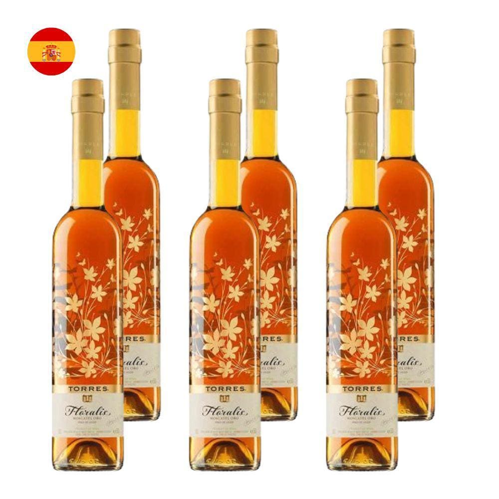 Kit 6 Vinhos Torres Floralis Moscatel Oro Branco Espanha 500ml