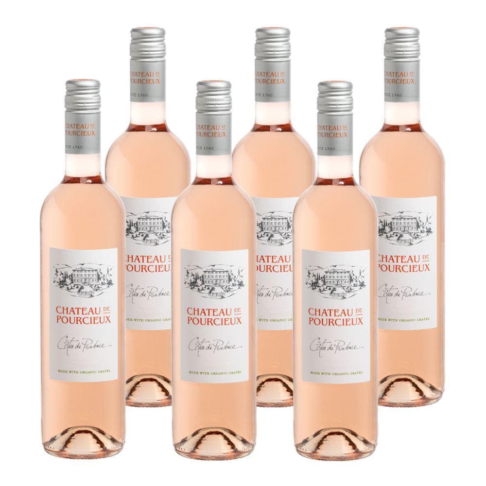 Kit 6 Vinhos Château de Pourcieux Provence Rosé França 750ml