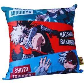 Almofada Izuku Midoriya Bakugo Todoroki Quadrada 40x40cm Aveludada Oficial My Hero Academia Boku No Hero