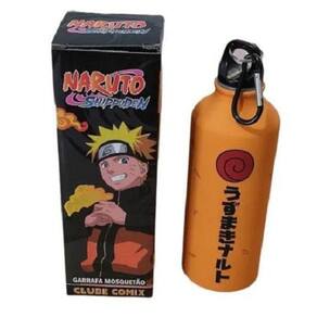 Garrafa Naruto Uzumaki Aldeia Da Folha Com Mosquetão Oficial