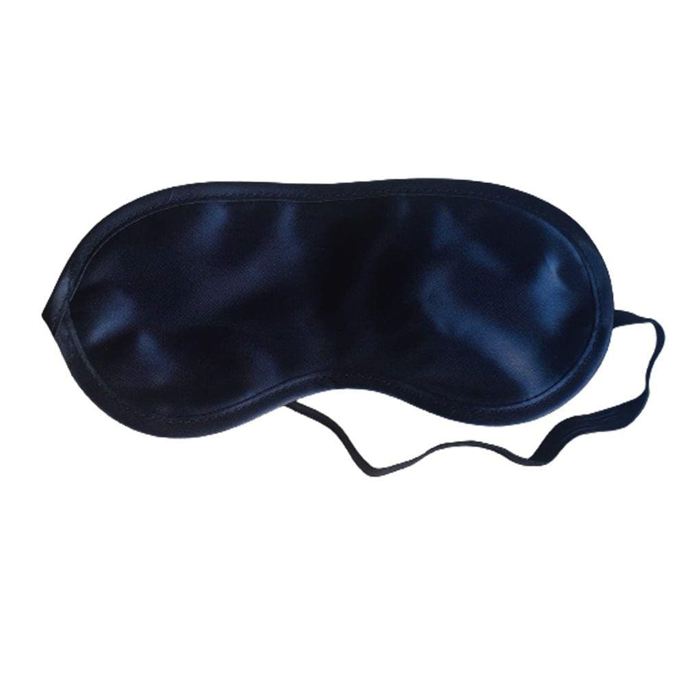 Máscara De Dormir Bem Tapa Olhos Anti Claridade Cetim Preto