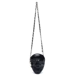 Kit Bolsa e Porta Moeda silicone caveira skull 3d city rock