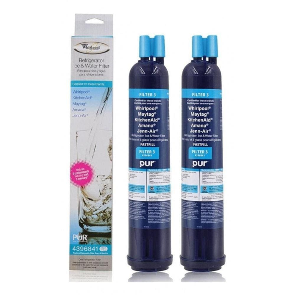 2 Filtros Água refrigerador geladeira Side By Side Brastemp Brs62 Brs70 Krs84a W10320833 / 4396841