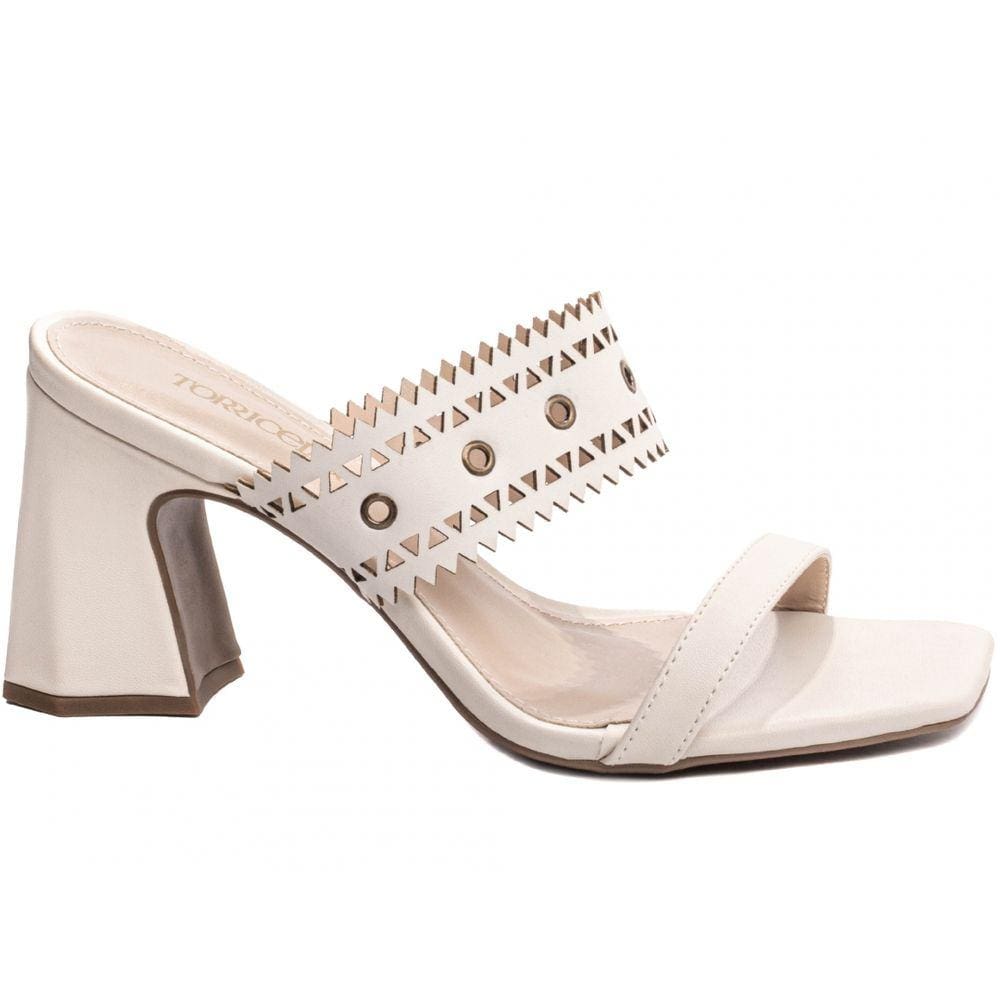 Sandália Tamanco Feminino Branco Torricella