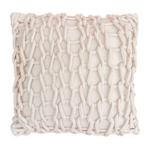 Capa de Almofada Crochê Cru – 50X50