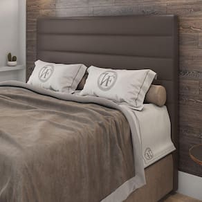 Cabeceira King Size Napoli 193cm Material Sintético Marrom c/ Frame Italian Flex