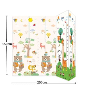 Tapete Dupla Face de Atvidade Infantil TATAME Emborrachado Dobravél 2,0x1,5m