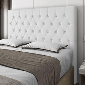 Cabeceira Queen Potenza 160cm Material Sintético Branco c/ Frame Italian Flex