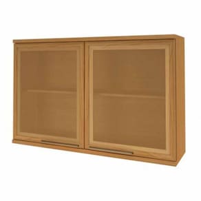 Armário Marcela 2 Portas Com Vidros 120 Cm 6154 Freijo
