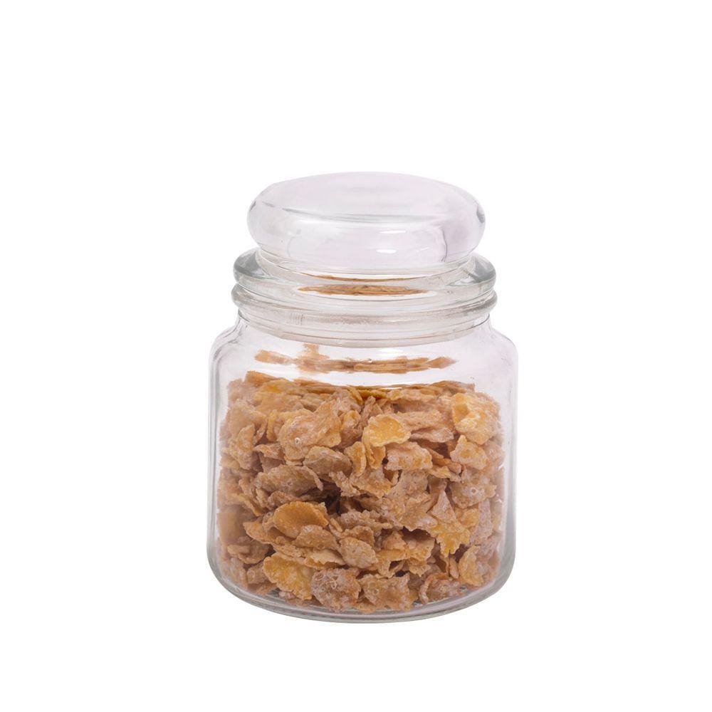 Pote de vidro redondo com tampa hermética 500ml - Mozcada