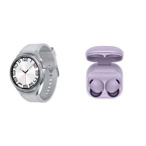 Galaxy Watch6 Classic LTE 47mm Prata + Galaxy Buds2 Pro Violeta Kit